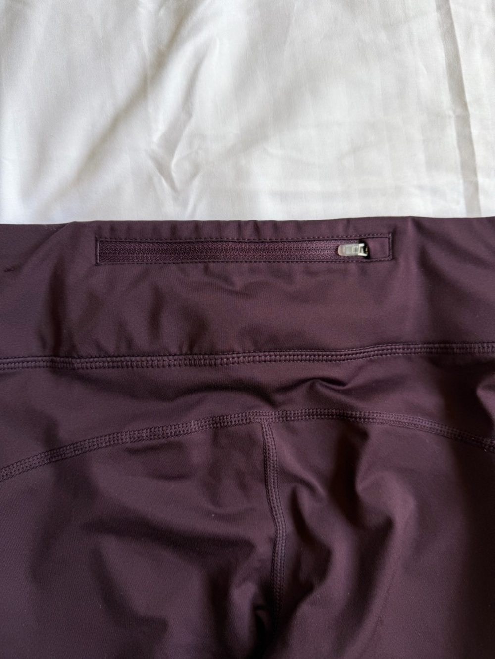 Nike Women’s Dark Plum Athletic Leggings with Reflective Swoosh - Picture 5 of 10